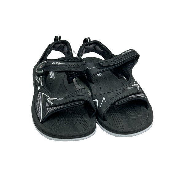 New Gold Pigeon Unisex Black Athletic Comfort Easy Go Snap Lock Sandals Size 39 - Picture 1 of 8
